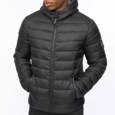 VESTE DOUDOUNE CROSSHATCH HOMME NOIR